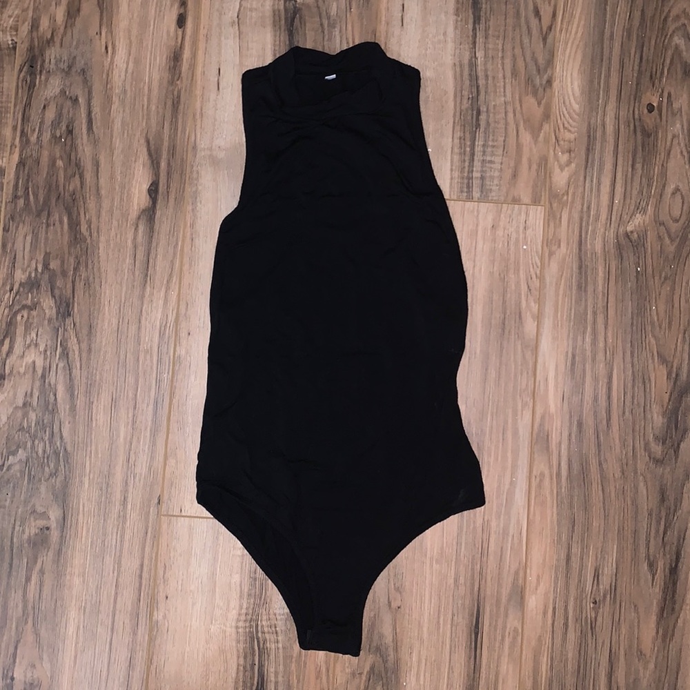 mock turtleneck, racerback body suit